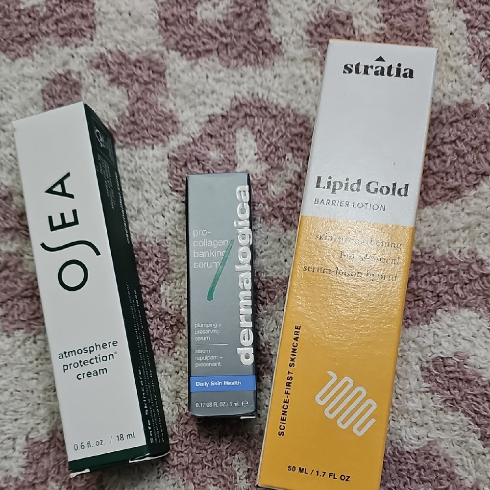 OSEA Atmosphere Protection Cream and Stratia Lipid Gold Dermalogica Serum